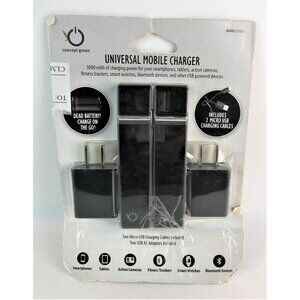 Smartphone Universal 2 PACK PORTABLE Mobile Battery/Wall CHARGERS 3000mAh